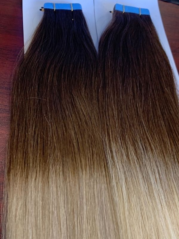 #6/613 Medium Brown to Beach Blonde 22" Tape In Ombre Balayage Extensions - dulgehairextensions.com.au