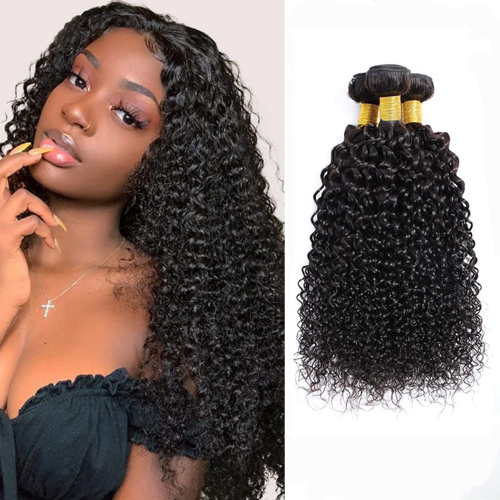 Brazilian Virgin Human Hair 12A Weft Weave Bundles 300g Kinky Curly