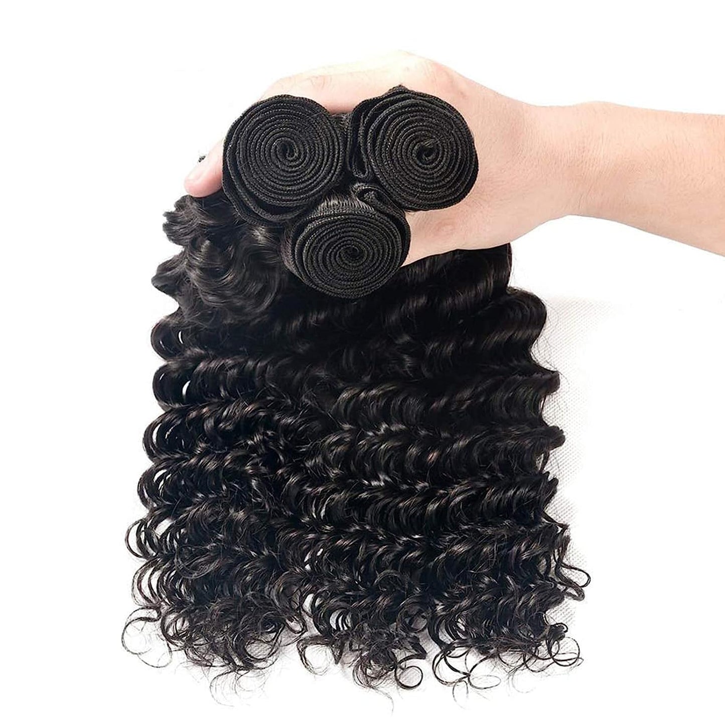 Brazilian Virgin Human Hair 12A Weft Weave Bundles 200g Deep Wave