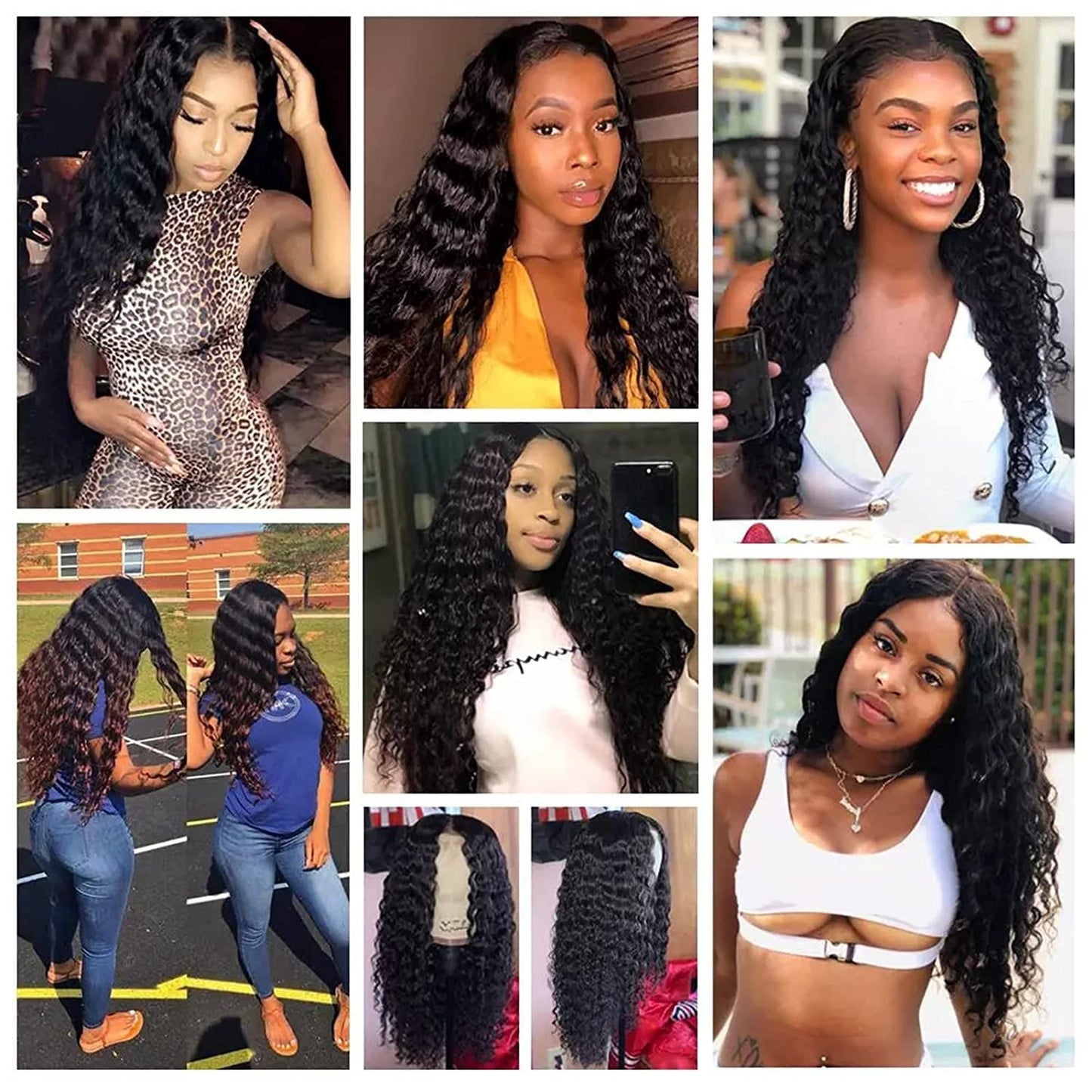 Brazilian Virgin Human Hair 12A Weft Weave Bundles 300g Deep Wave