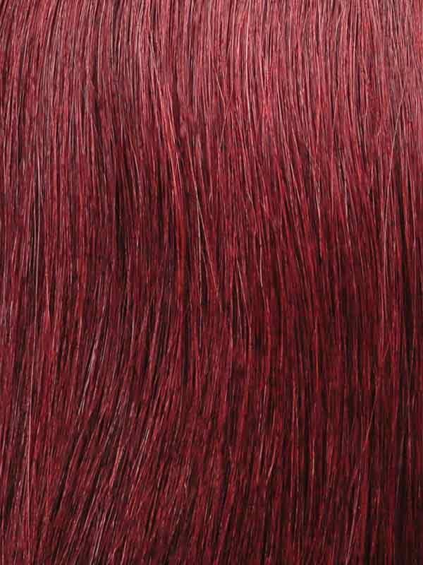 #99J Burgundy Wine 24" Full Head Clip In Human Hair Extensions - dulgehairextensions.com.au