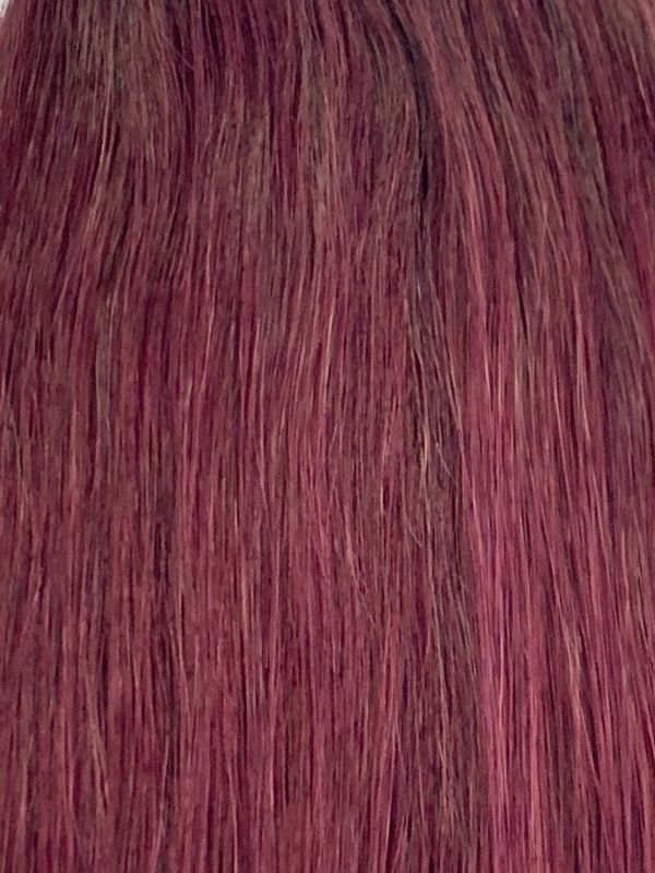 Remy Hair Seamless One Piece Clip In Volumizer #99J Deep Red Wine - dulgehairextensions.com.au
