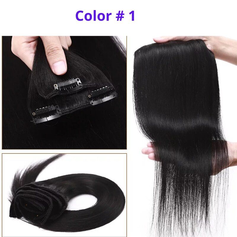 Cheaper Non Remy Thick Human Hair Clip In 24" #T1B/RED Black Red - dulgehairextensions.com.au