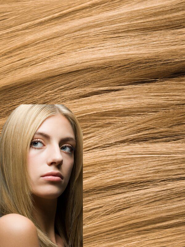 #18 Medium Blonde 18" European Remy Clip In Human Hair Extension - dulgehairextensions.com.au