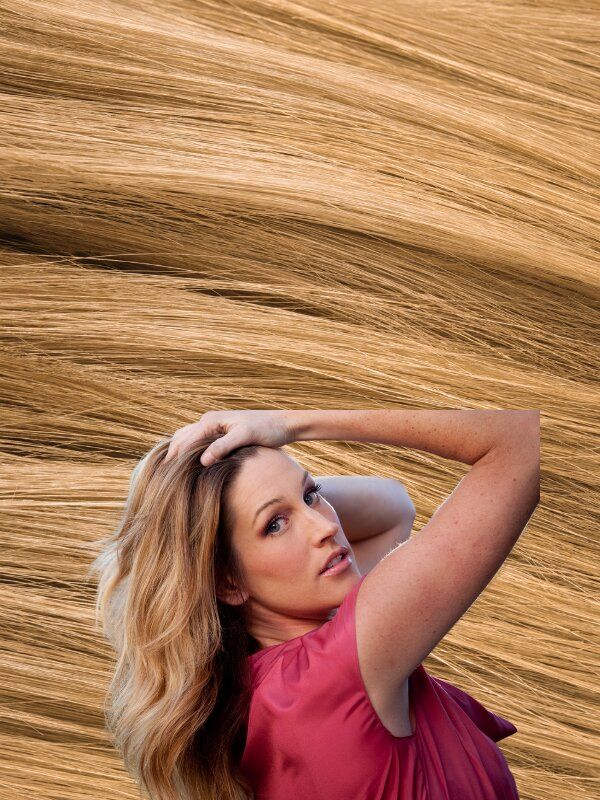 #18 Medium Blonde 18" European Remy Clip In Human Hair Extension - dulgehairextensions.com.au