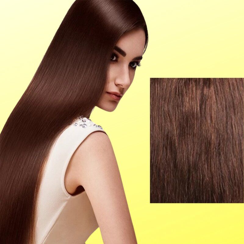 #4 Chocolate Brown 24" Deluxe Clip In Human Hair Extension - dulgehairextensions.com.au