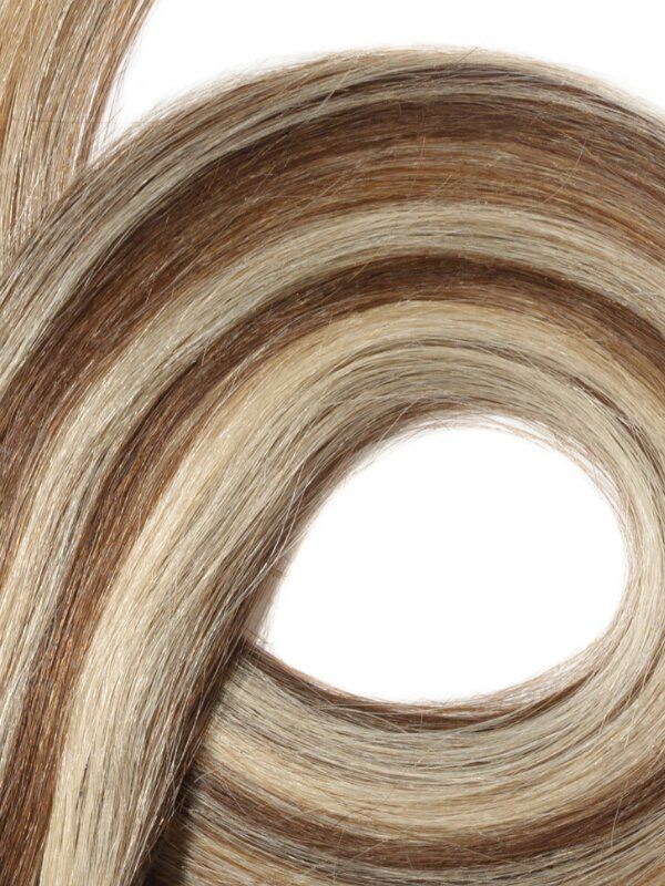 Remy Human Hair Seamless One Piece Volumizer #6/60 Medium Brown Blonde Mix - dulgehairextensions.com.au