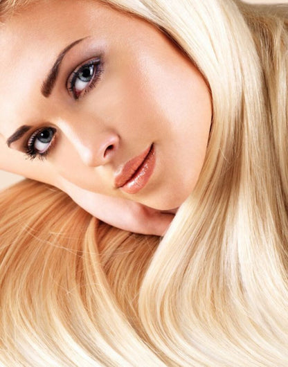 #613 Blonde 20" Full Head Human Hair Clip In Extension - dulgehairextensions.com.au