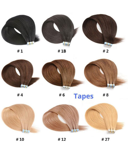 Russian Premium Luxury Remy Human Hair Tape In Extension 24" #60 Platinum Blonde - dulgehairextensions.com.au