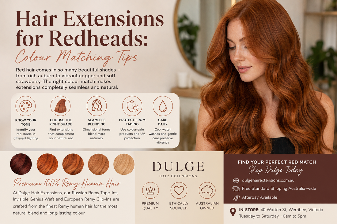 Hair Extensions for Redheads: Colour Matching Tips