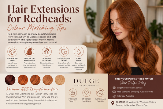 Hair Extensions for Redheads: Colour Matching Tips