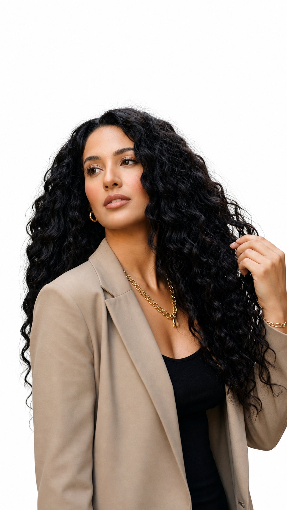 DULGE Hair Bundles worn by model