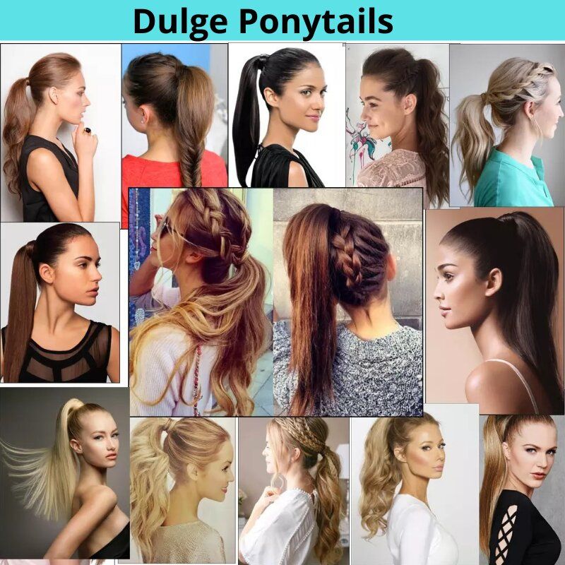 #1B Natural Black 20" European Ponytail Extensions - dulgehairextensions.com.au