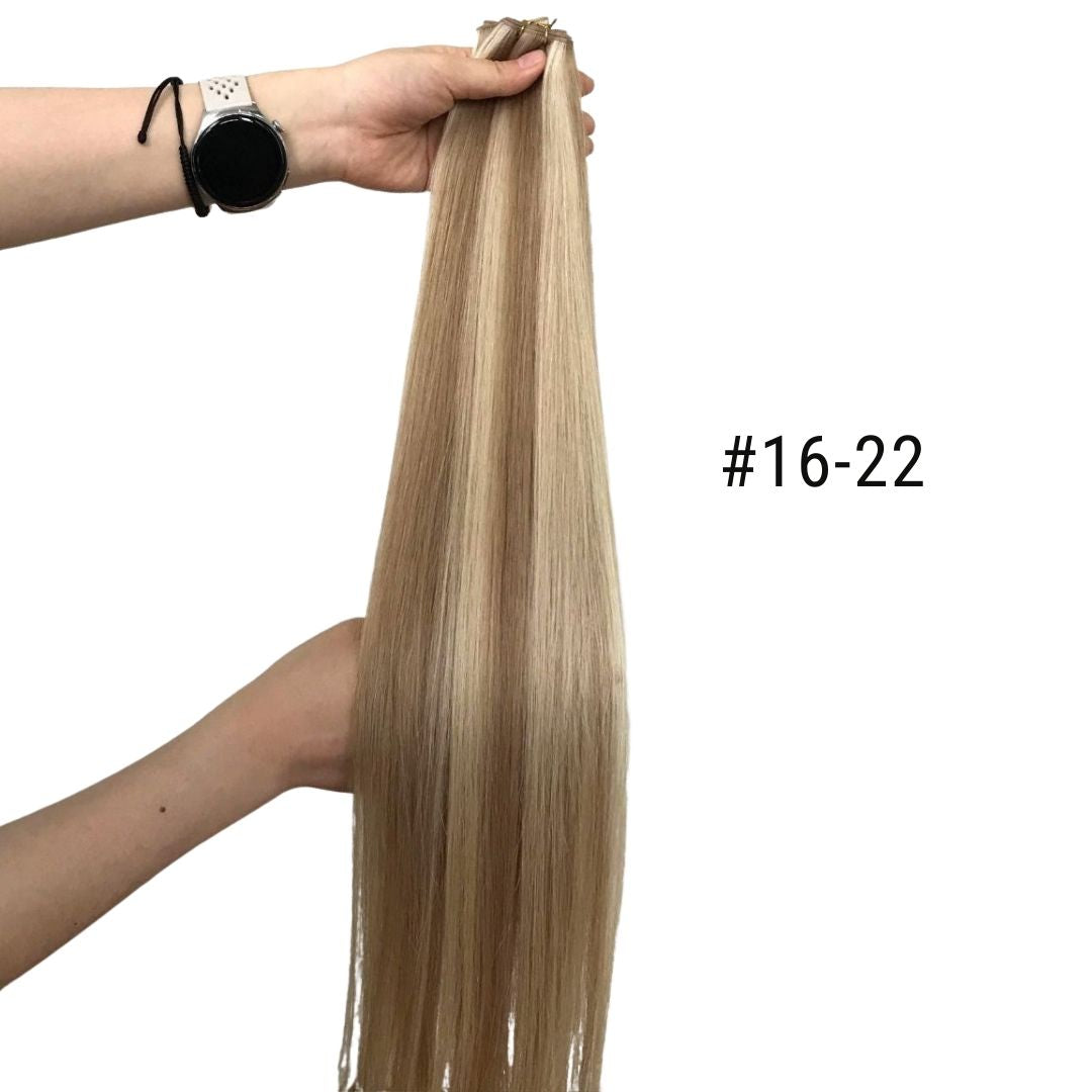 DULGE 18” Premium Russian Remy Invisible Genius Weft 100g