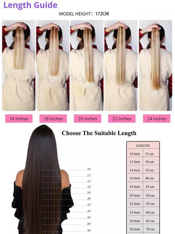 #1B Natural Black 20" European Ponytail Extensions - dulgehairextensions.com.au