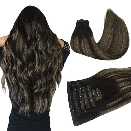 Seamless 20" Clip-In European Remy Human Hair Extensions - 150g