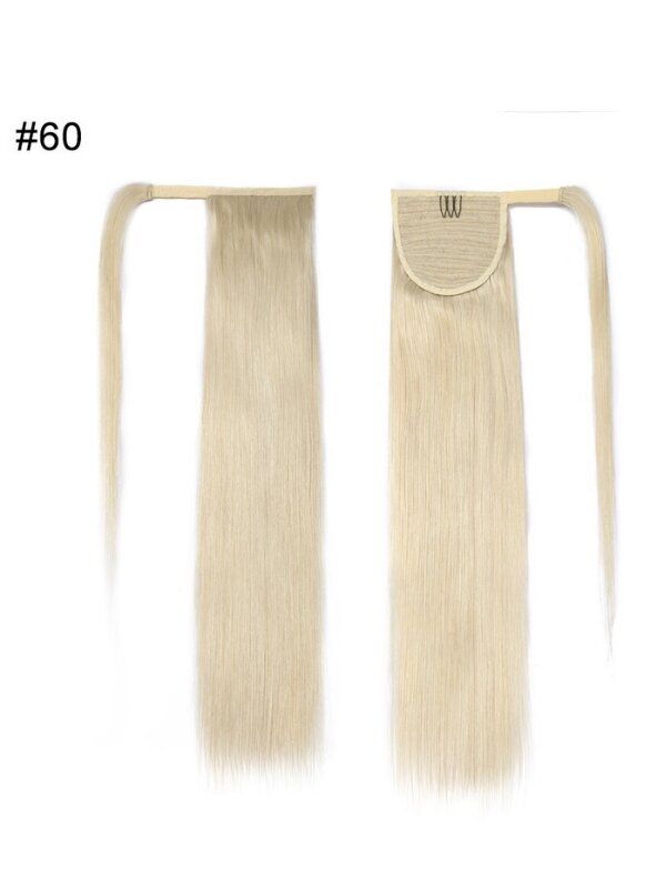#60 Platinum Blonde 24" Ponytail European Extensions