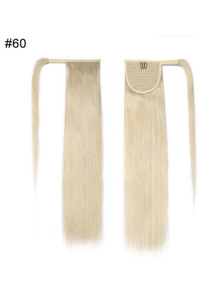 #60 Platinum Blonde 24" Ponytail European Extensions - dulgehairextensions.com.au