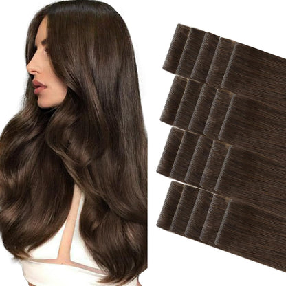 DULGE 20 Inch Invisible Tape-In Hair Extensions, Russian Remy 100g - Photo 10