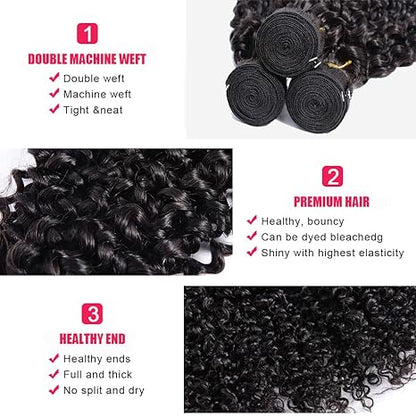 Brazilian Virgin Human Hair 12A Weft Weave Bundles 300g Kinky Curly