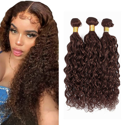 Brazilian Virgin Human Hair 12A Weft Weave Bundles 300g Water Wave