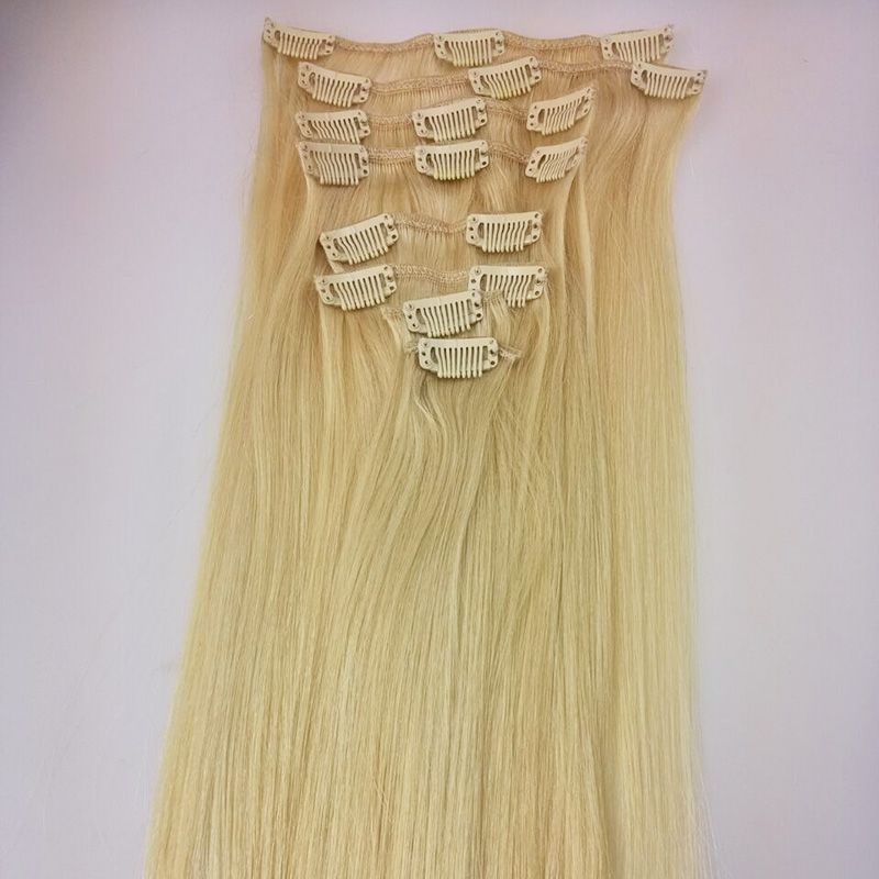 #613 Beach Blonde 18" European Remy Clip In Human Hair Extension