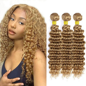 Brazilian Virgin Human Hair 12A Weft Weave Bundles 300g Deep Wave