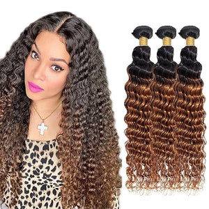 Brazilian Virgin Human Hair 12A Weft Weave Bundles 300g Deep Wave