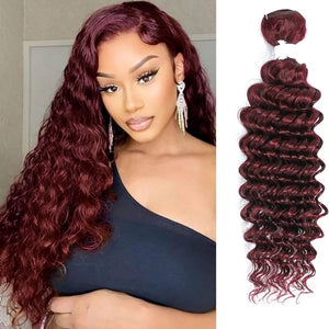 Brazilian Virgin Human Hair 12A Weft Weave Bundles 300g Deep Wave