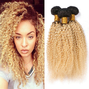 Brazilian Virgin Human Hair 12A Weft Weave Bundles 300g Kinky Curly