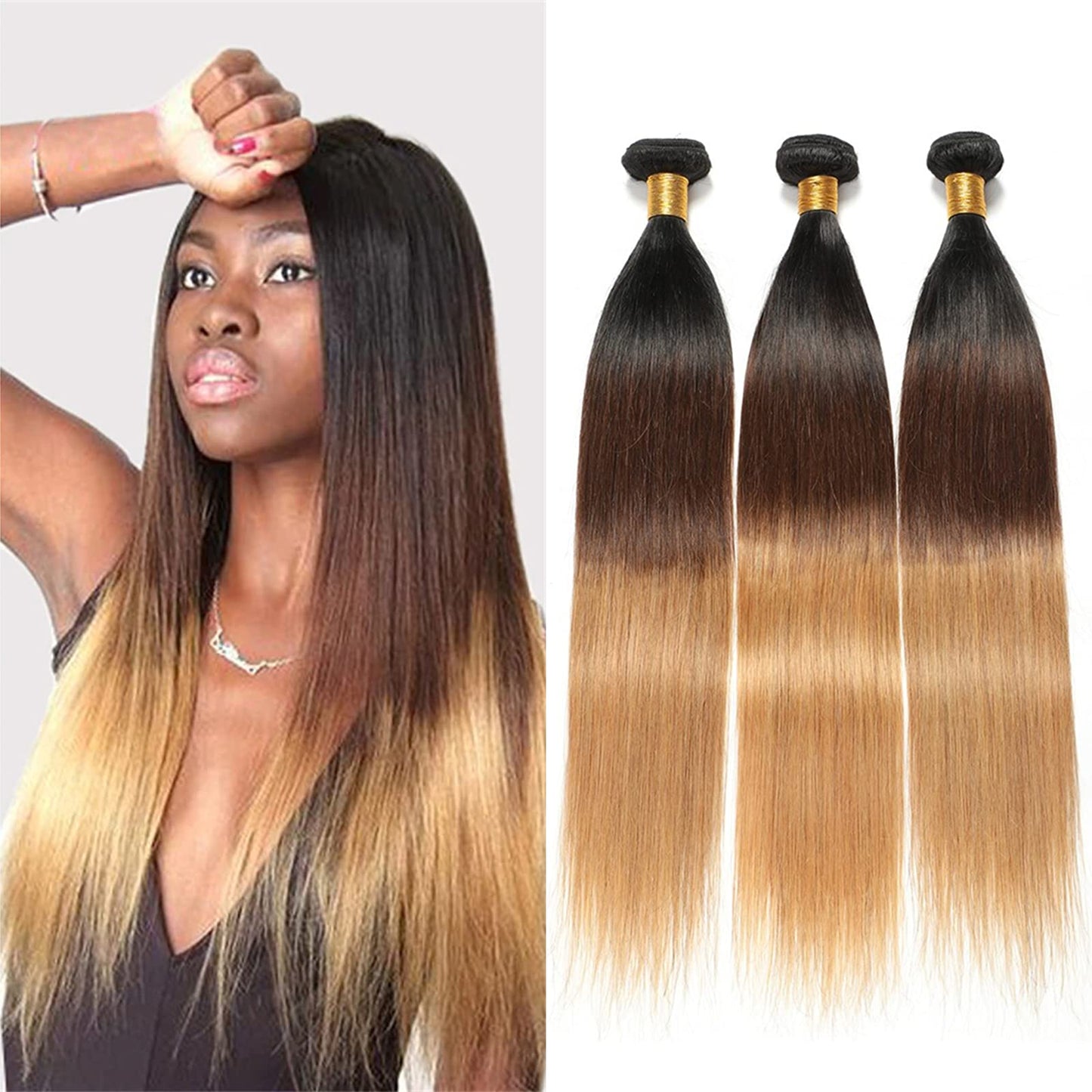 Brazilian Virgin Human Hair 12A Weft Weave Bundles 300g Straight
