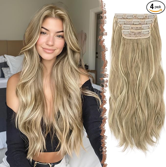 DULGE Deluxe 20" Euro Remy Human Hair Clip-In Extensions – 180g