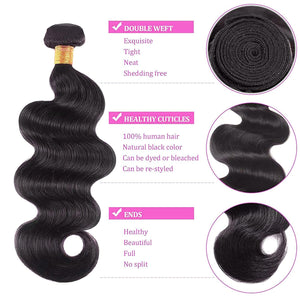 Brazilian Virgin Human Hair 12A Weft Weave Bundles 200g Body Wave