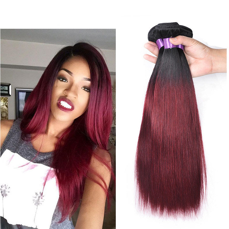 Brazilian Virgin Human Hair 12A Weft Weave Bundles 300g Straight