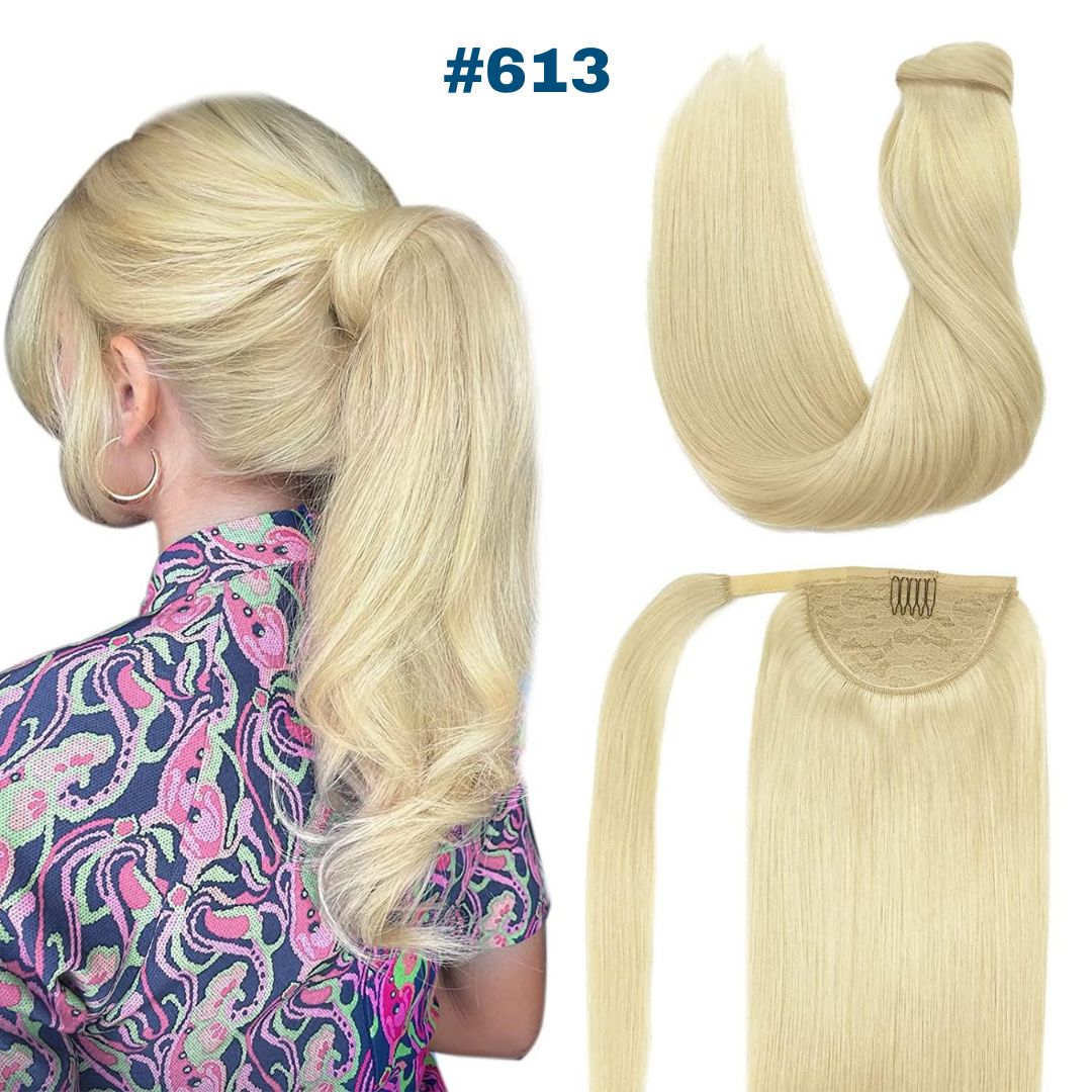 DULGE 24" European Remy Human Hair Ponytails