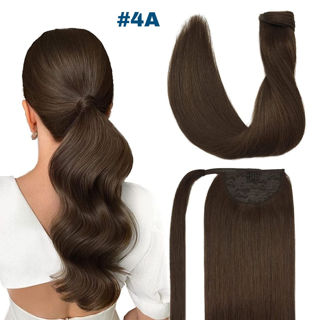 DULGE 24" European Remy Human Hair Ponytails