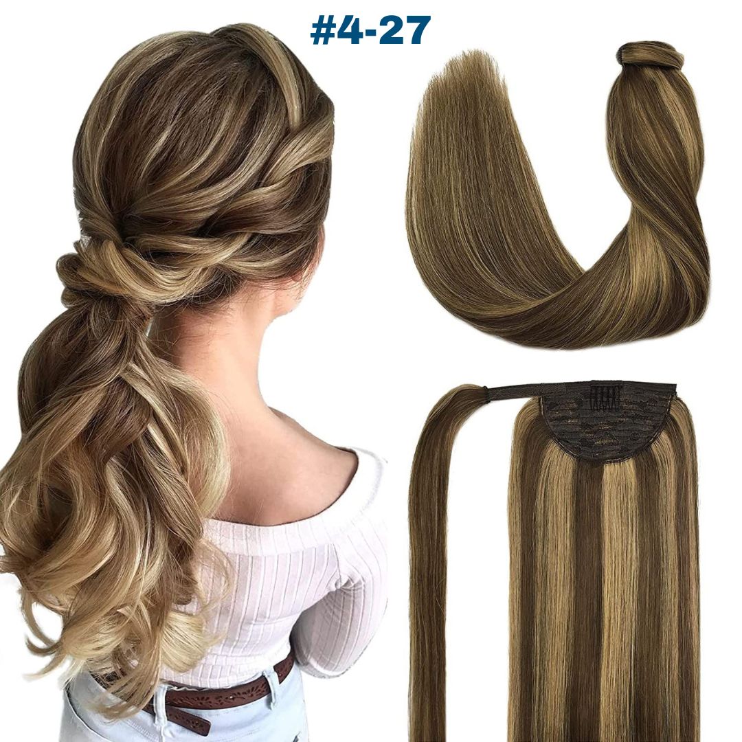 DULGE 24" European Remy Human Hair Ponytails