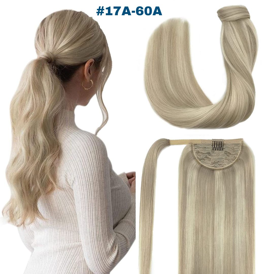 DULGE 24" European Remy Human Hair Ponytails