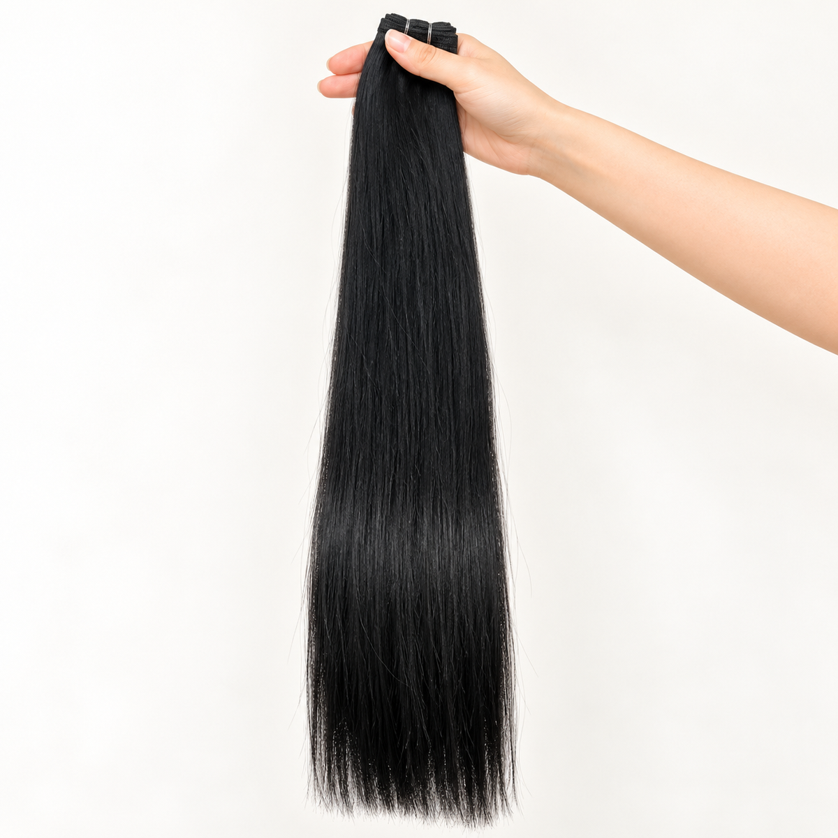 DULGE Butterfly Weft hair extensions in #1 Jet Black
