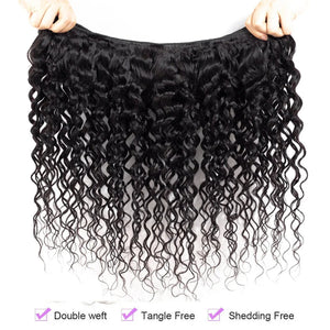 Brazilian Virgin Human Hair 12A Weft Weave Bundles 200g Water Wave