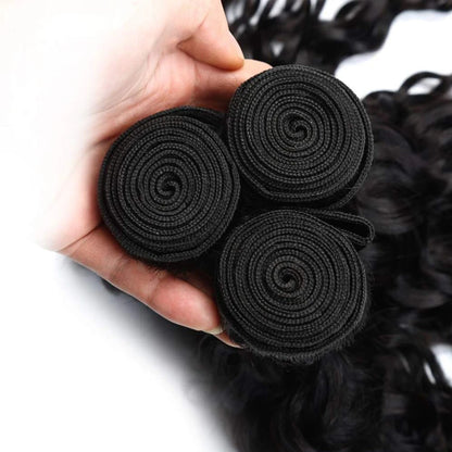 Brazilian Virgin Human Hair 12A Weft Weave Bundles 200g Water Wave