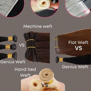 DULGE 20” Premium Russian Remy Invisible Genius Weft 100g