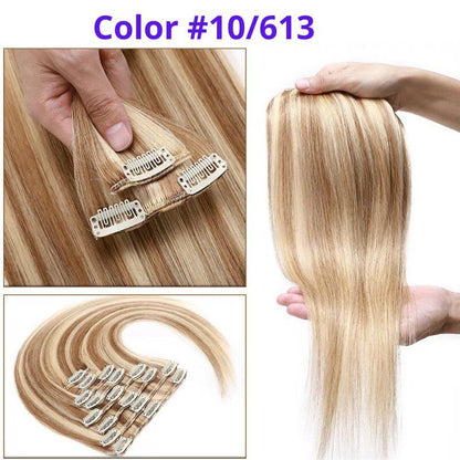 #10/613 Brown Blonde Mix 20" Deluxe Clip In Human Hair Extension - dulgehairextensions.com.au