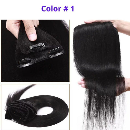 #1 Jet Black 18" European Remy Clip In Human Hair Extension - dulgehairextensions.com.au