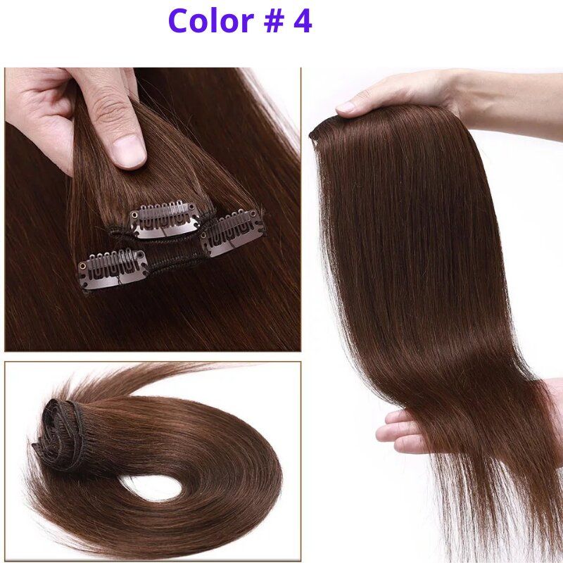 Cheaper Non Remy Thick Human Hair Clip In 20" #4 Chocolate Brown - dulgehairextensions.com.au