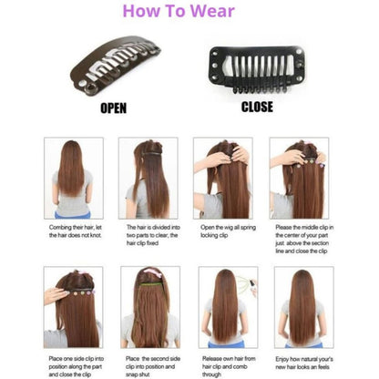 DULGE 18" Deluxe Euro Remy Human Hair Clip-In Extensions – 120g