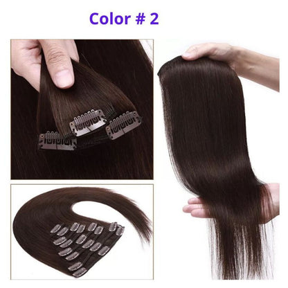 DULGE 18" Deluxe Euro Remy Human Hair Clip-In Extensions – 120g