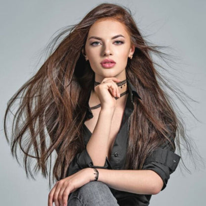 DULGE 18" Deluxe Euro Remy Human Hair Clip-In Extensions – 120g