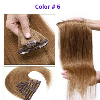 DULGE 18" Deluxe Euro Remy Human Hair Clip-In Extensions – 120g