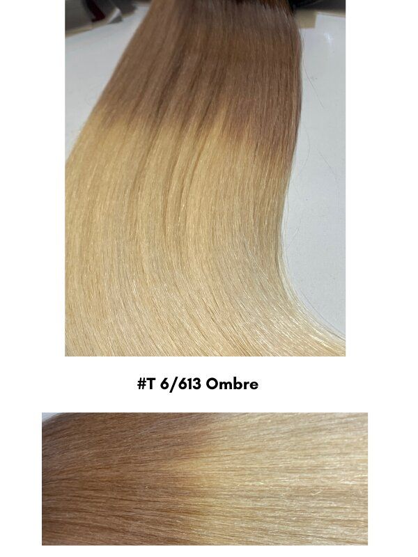#T6/613 Brown Blonde 20" Deluxe Ombre Clip In